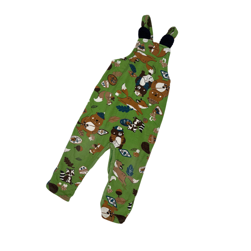 Generic | Beaver Animal Print Overalls | Green | 3T