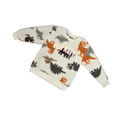 Old Navy | Sweaters | Dinosaur Fleece Sweater | Cream With Orange And Brown | 3T