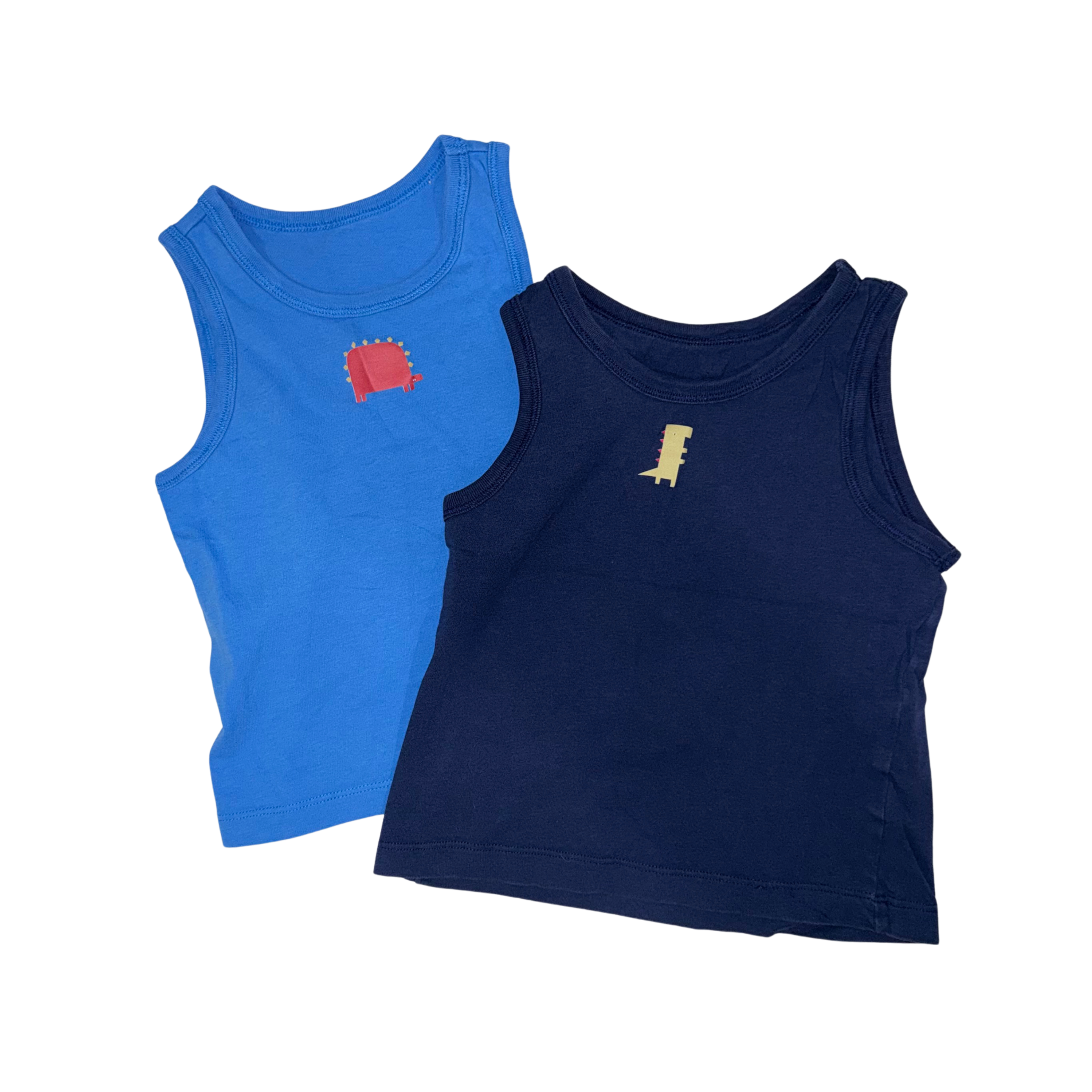 Set of two sleeveless t-shirts with dinos | 4T