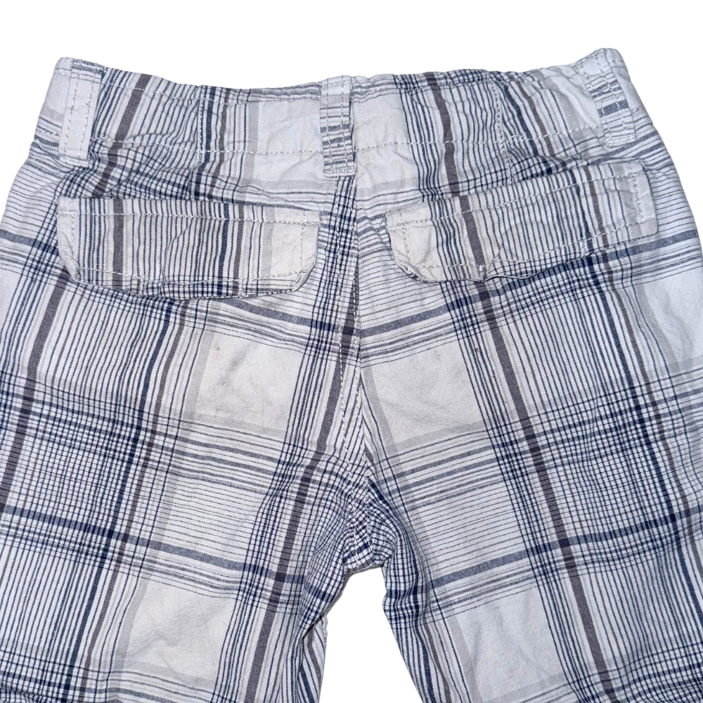 Plaid grey & navy blue shorts | 4T
