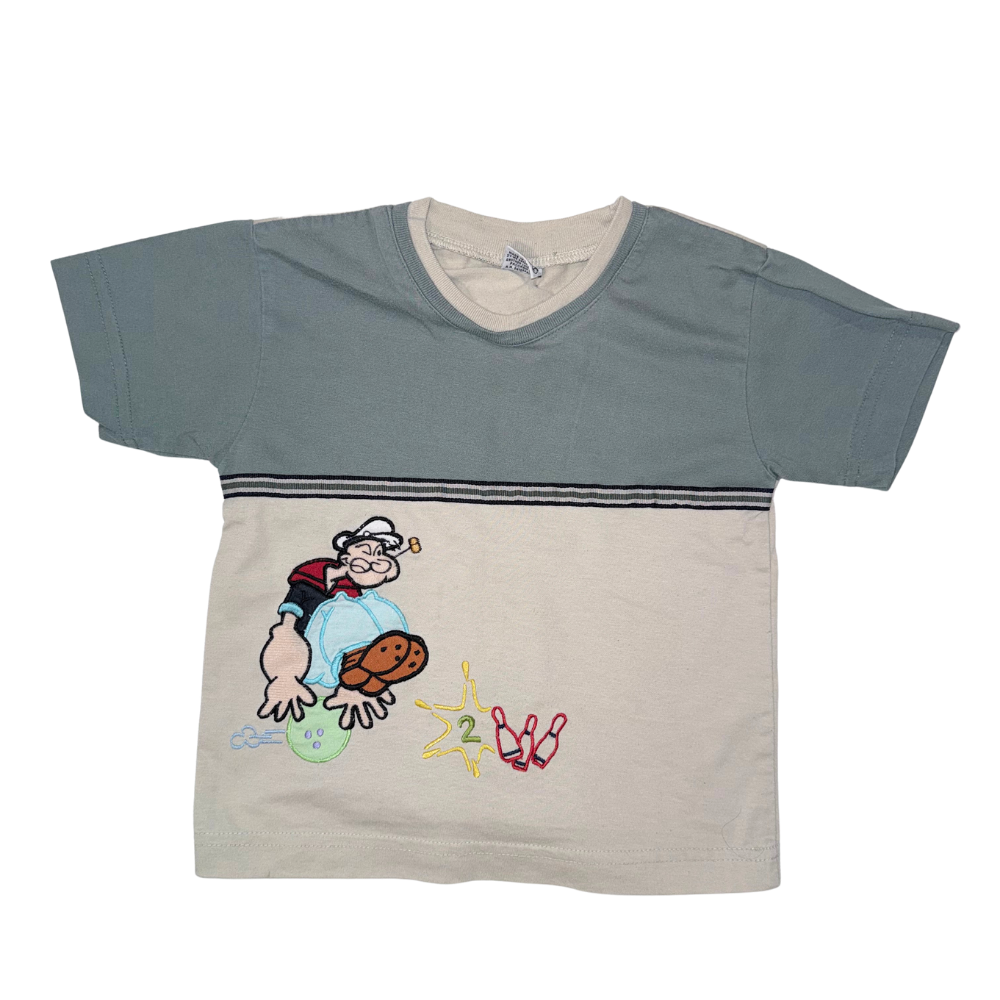 Olive green Popeye short-sleeve t-shirt | 4T