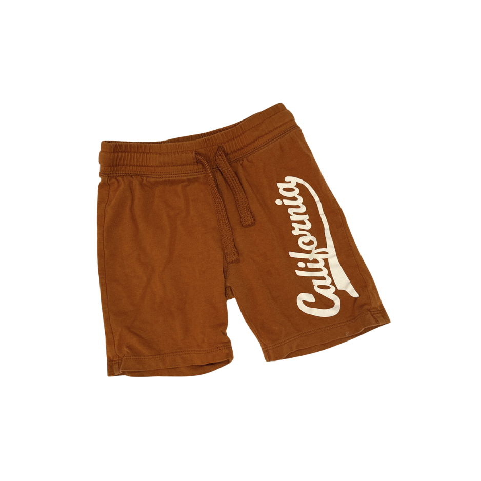 H&M Kids Brown California Print Shorts | 4T