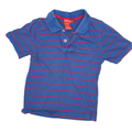 Blue & red striped short-sleeve polo t-shirt | 5T