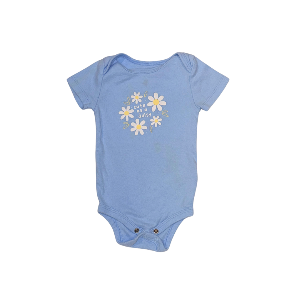 Cute as a daisy blue onesie | 3-6M