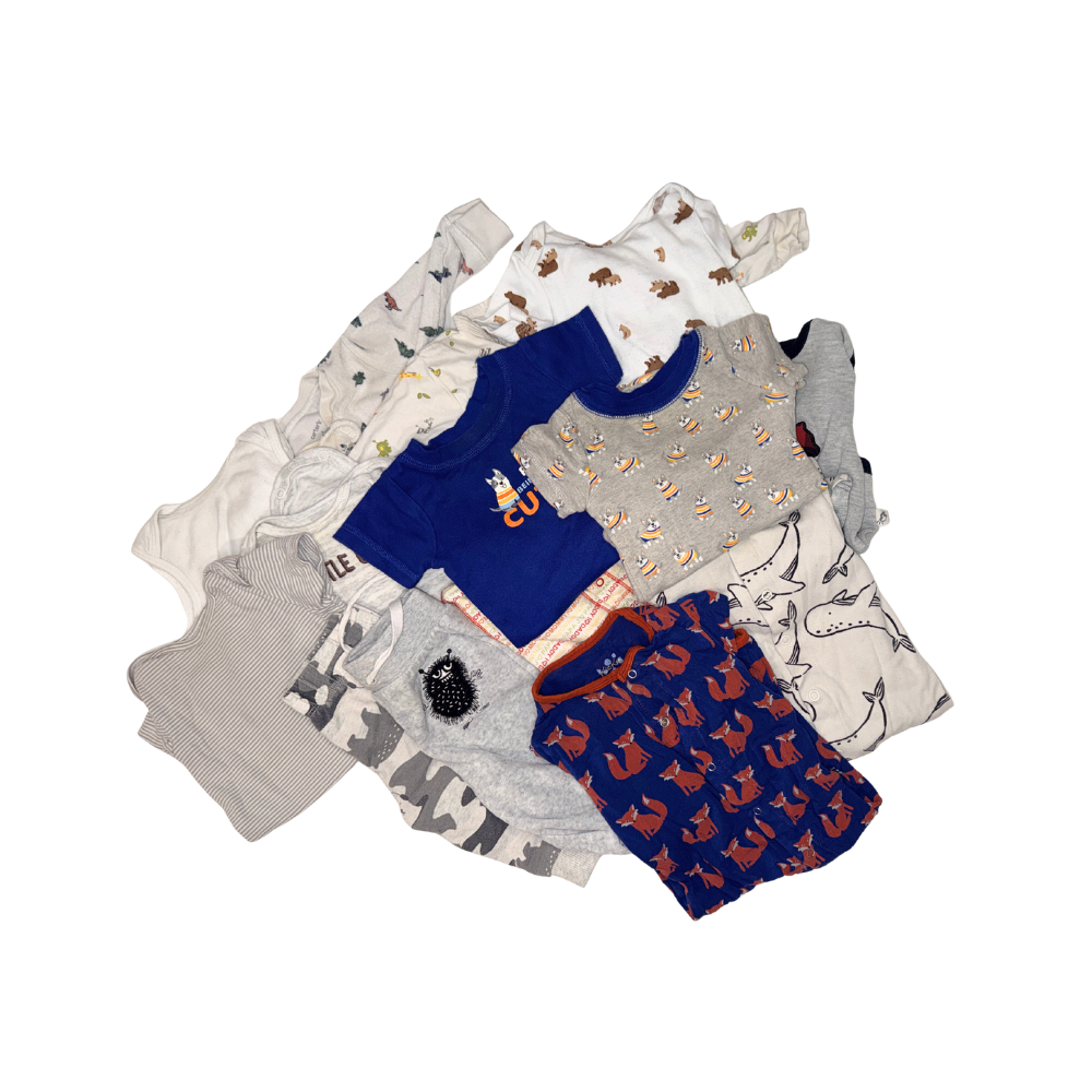 Set of 14 items | 6-12M | Sweaters, pants, onesies, bodysuits