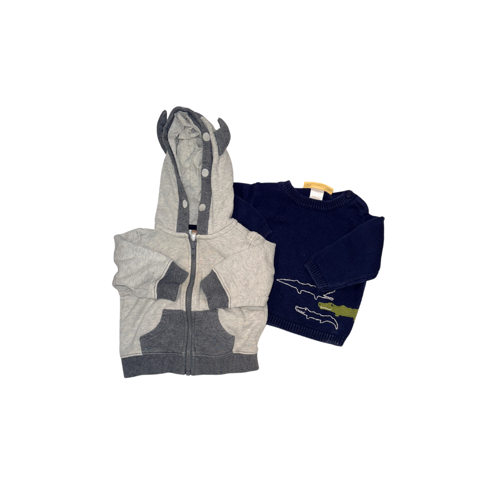 Set of 14 items | 6-12M | Sweaters, pants, onesies, bodysuits