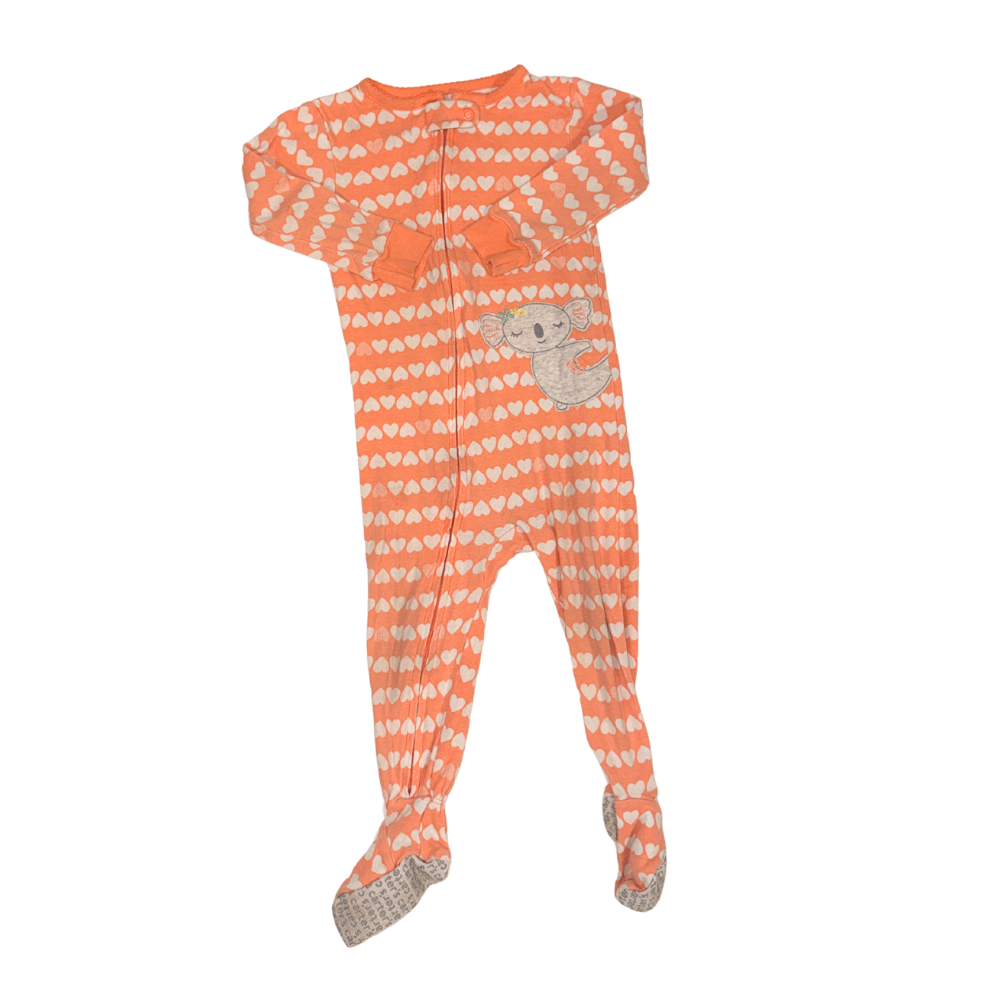 Set of footed, long-sleeve & short-sleeve onesies | Salmon | 18M