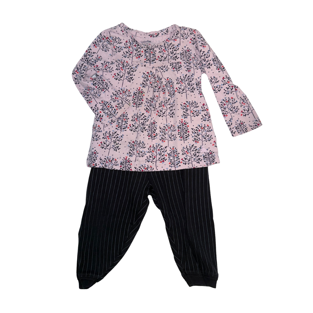 Set of one black leggings & one long-sleeve t-shirt | Default Title