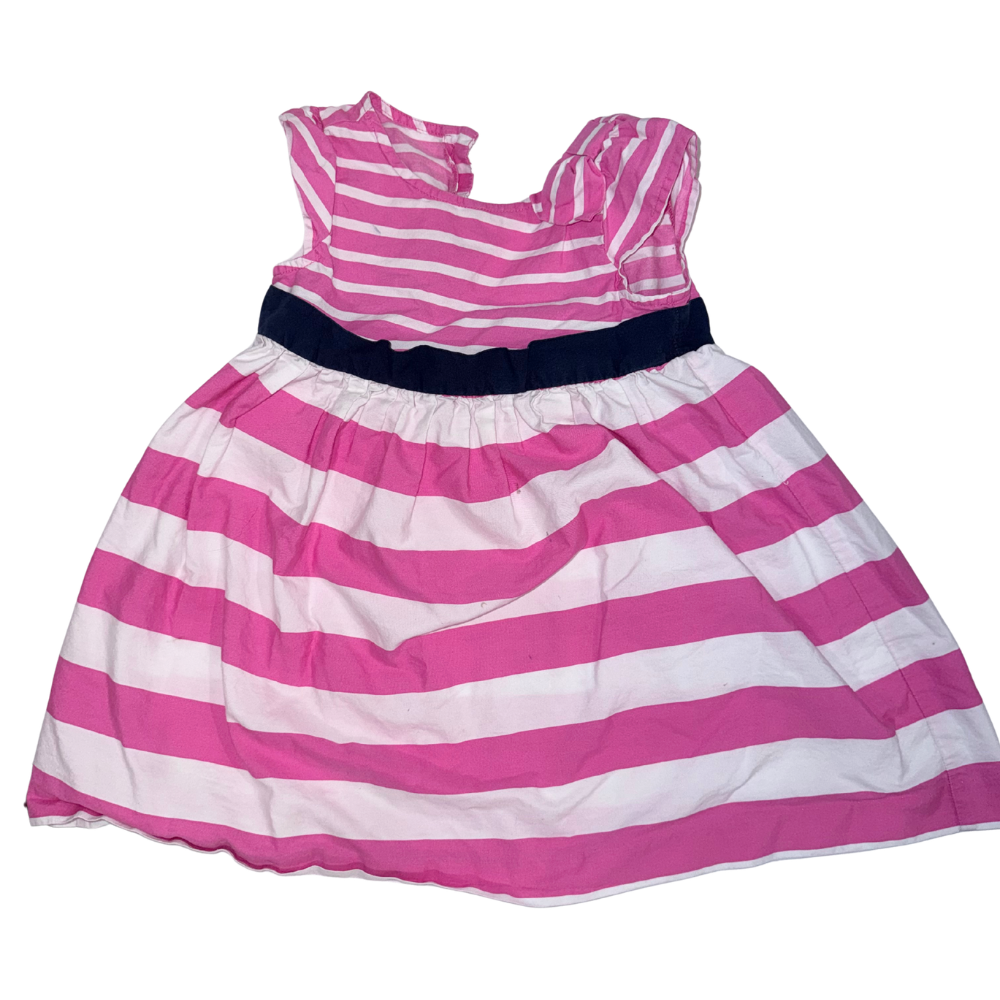 Pink & white striped dress | 18-24M