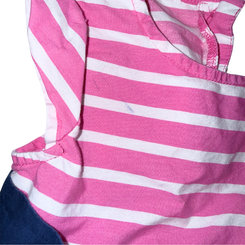Pink & white striped dress | 18-24M