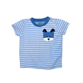Blue & white striped t-shirt | Dog pocket | 18-24M