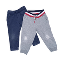 Set of two sweatpants | Grey and navy blue | 3T
