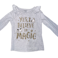 Grey long-sleeve t-shirt with gold words | 4T