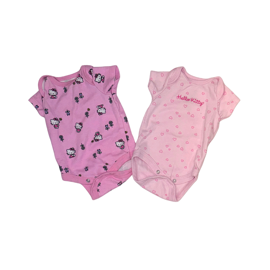 Set of 2 pink Hello Kitty bodysuits | NB
