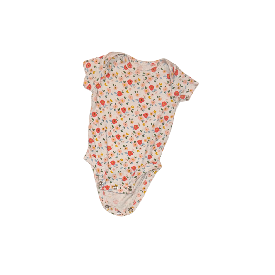 Carter's Denim Romper & Floral Bodysuit Set | NB