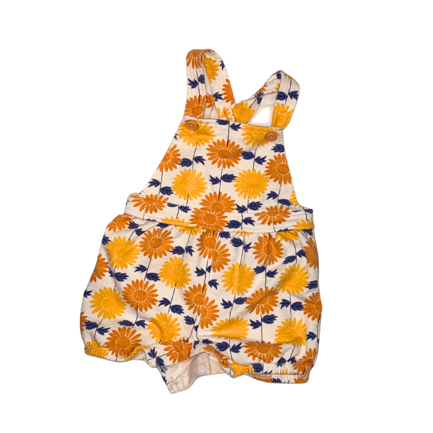 Yellow & orange flower pattern overalls | 3M