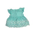 Aqua green dress with white details | 0-3M