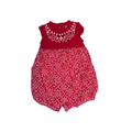 Pink flower pattern onesie | 3M