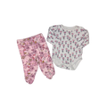 Set of 2 floral items | Pants & bodysuit | 0-3M