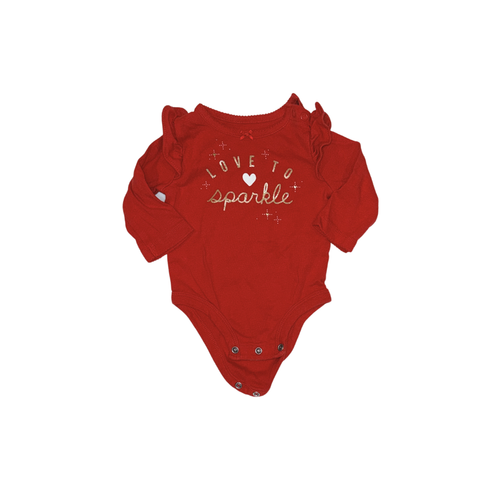 Carter's "Love to Sparkle" Bodysuit & Black Pants Set | 3M