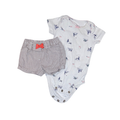 Carter's Striped Shorts & Bike/Dog Print Bodysuit Set | 3M