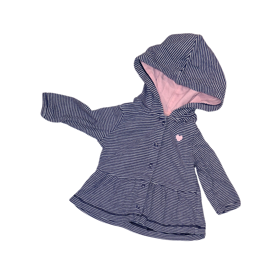 Carter's Striped Hoodie & Pink Striped Pants Set | 3M