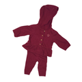 Carter's Burgundy Hooded Jacket & Pants Set | 3M