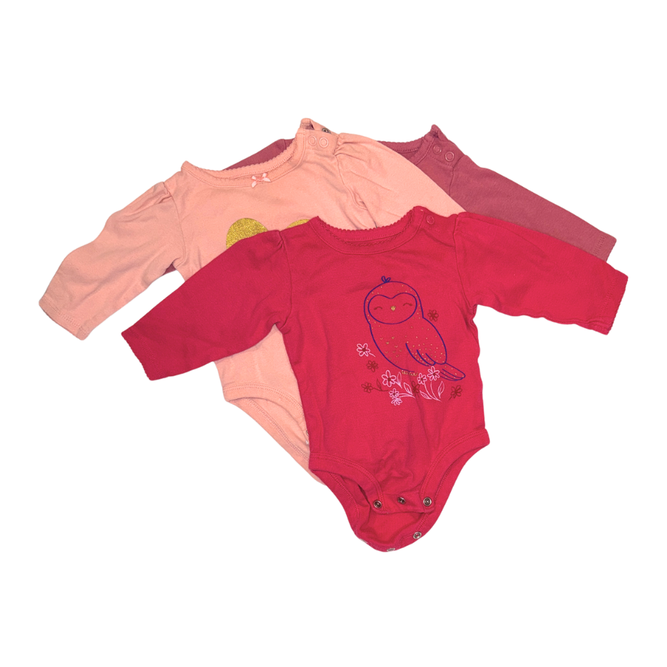 Carter's Set of 3 Pink Tone Bodysuits | 3M