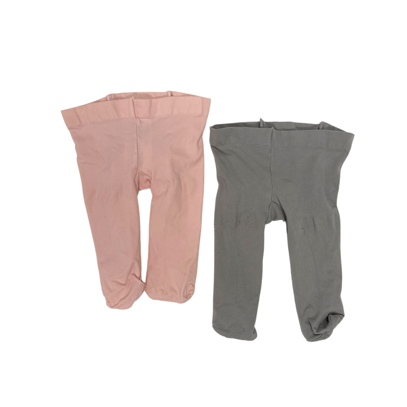 Carter's | Set Of 2 Pantyhose | Pink & Grey | 0-3M