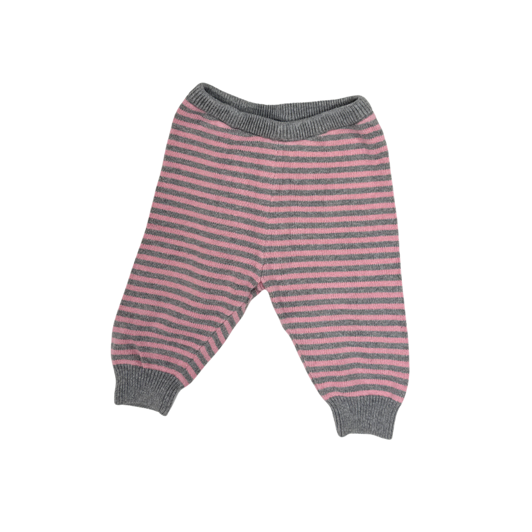 Baby Gap | Pants | Striped Pants | Grey And Pink | 0-3M
