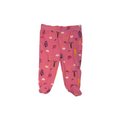 Footed pink nature pattern pants | 6M