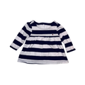 Blue navy & white stripes long-sleeve t-shirt TH | 3-6M