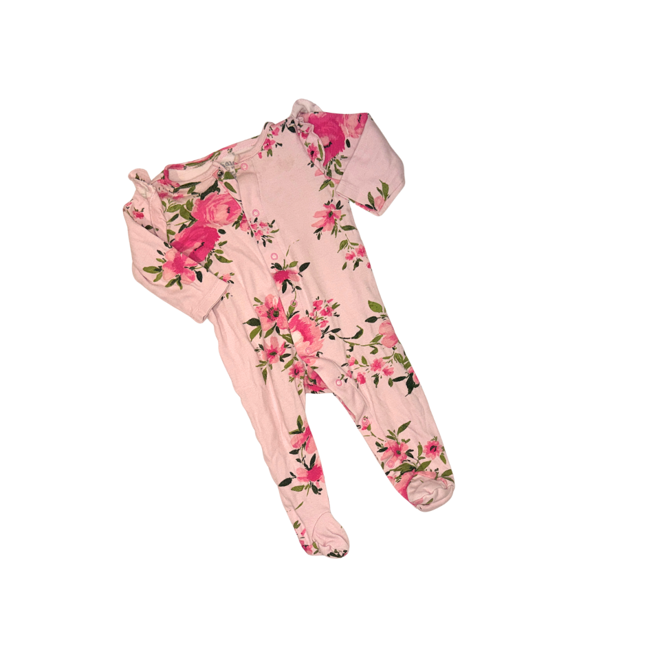 Floral pink onesie | 3-6M