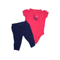 Carter's Girls' Bodysuit & Ruffle Pants Set | Pink & Polka Dot | 3-6M