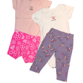 Set of 4 pieces | 1 shorts, 1 pants, 2 onesies | 6-12M