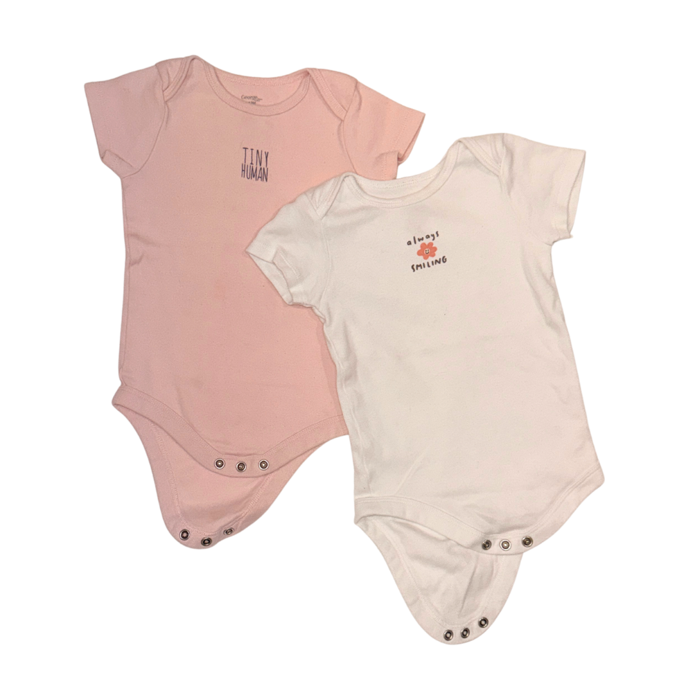Set of 4 pieces | 1 shorts, 1 pants, 2 onesies | 6-12M