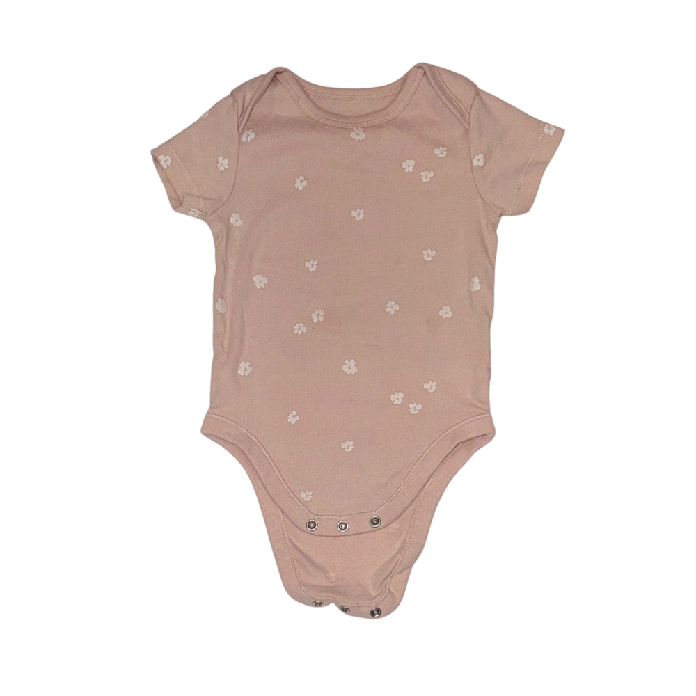 Pink floral onesie | 6-12M