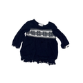 Black ruffled dress with white details | 9M