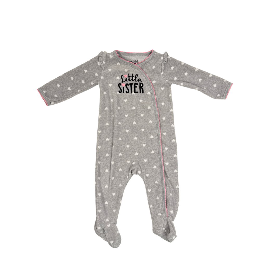 Carter'S | Pajama | Heart Print Pajama | Grey | 6M