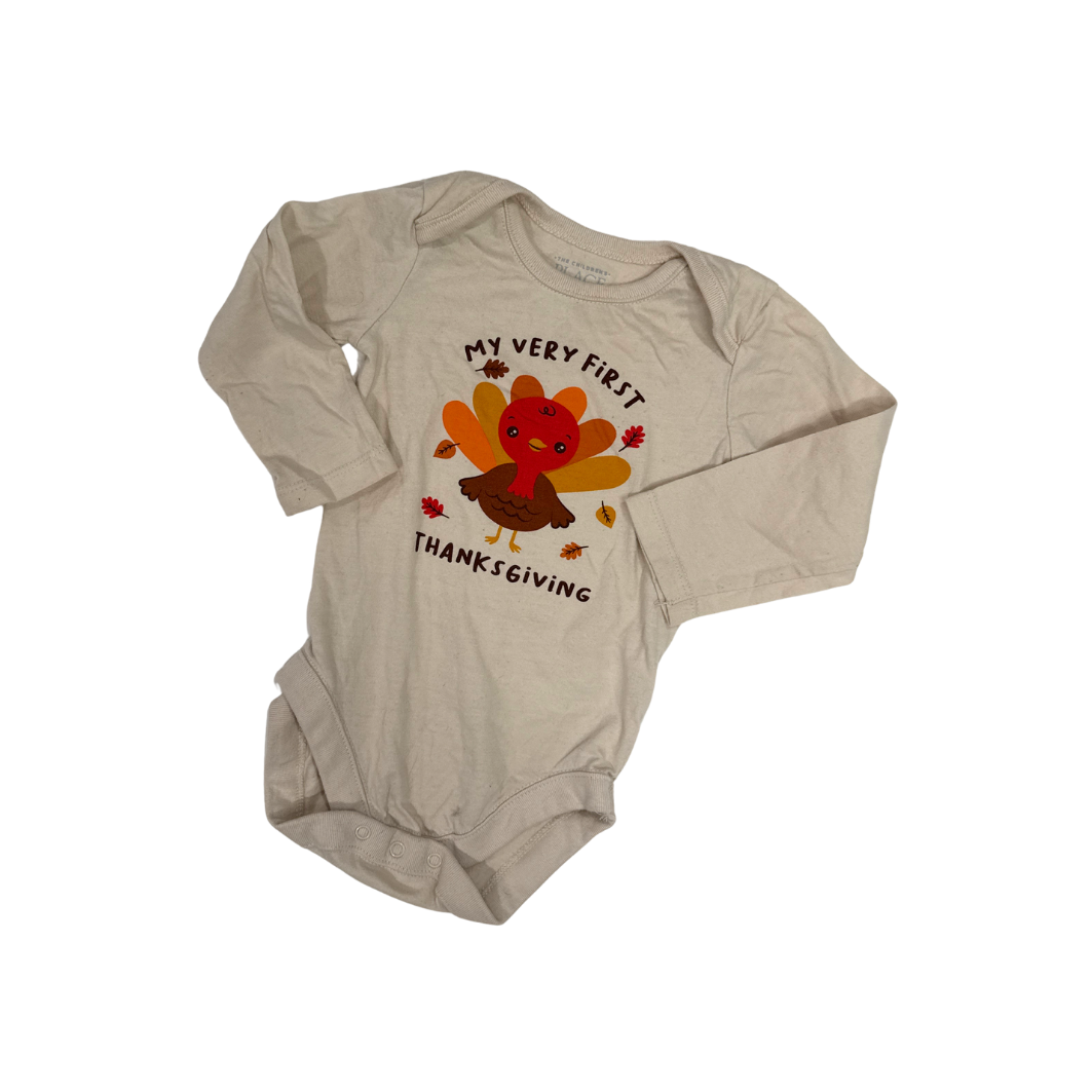 Children'S Place | Bodysuit | Thanksgiving Bodysuit | Beige | 6-9M