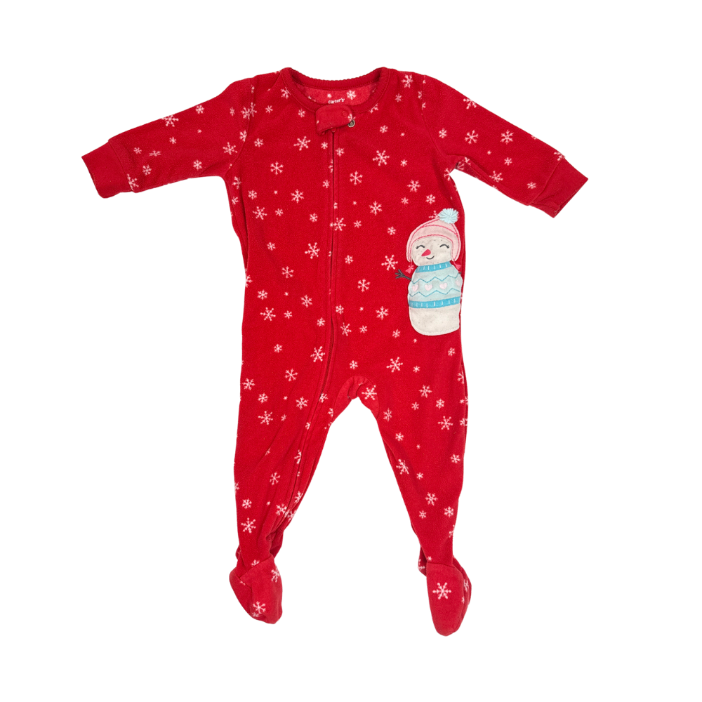Carter'S | Pajama | Snowman Pajama | Red | 6M