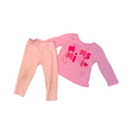 Pink set of pants & short-sleeve t-shirt | 12M