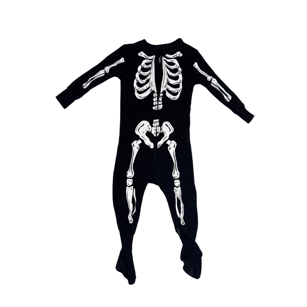 Old Navy | Pajama | Skeleton Pajama | Black | 12M