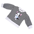 Sweatshirts black & white stripes with dog | 2T