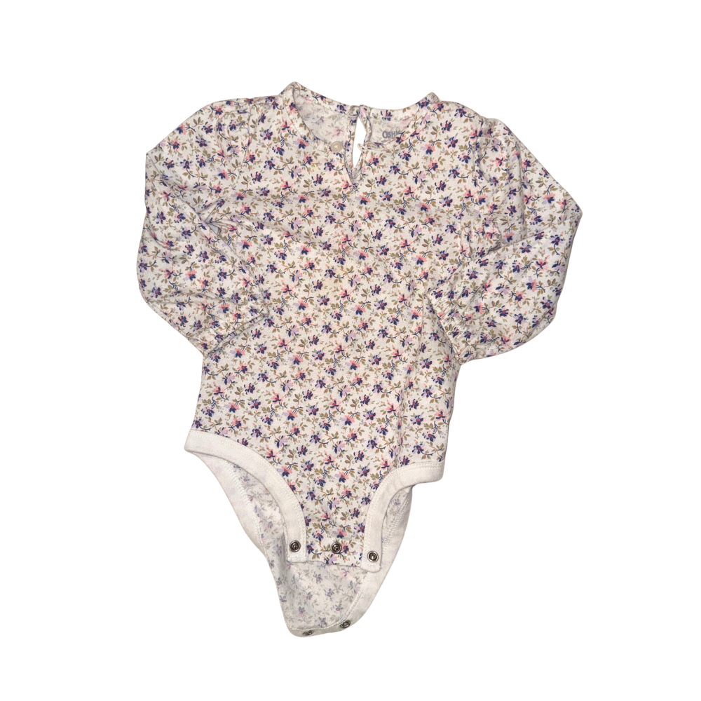 Set of 1 denim pants & 2 floral onesies | 18M