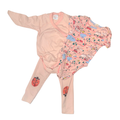 Set of 1 leggings & 2 onesies | Salmon pink | 18M