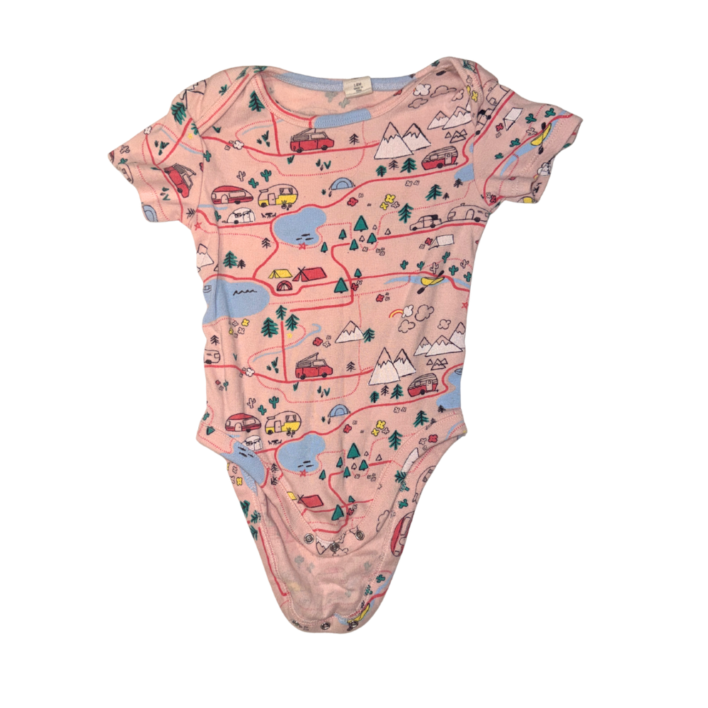 Set of 1 leggings & 2 onesies | Salmon pink | 18M