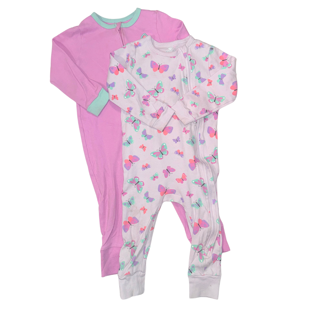 Set of 3 PJs | Butterfly, flowers & unicorns | 24M