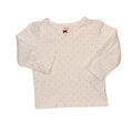 Long-sleeve white t-shirt with silver dots | 18M