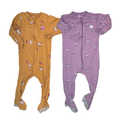 Set of 2 onesies | Yellow arts pattern & pink sheep pattern | 18M